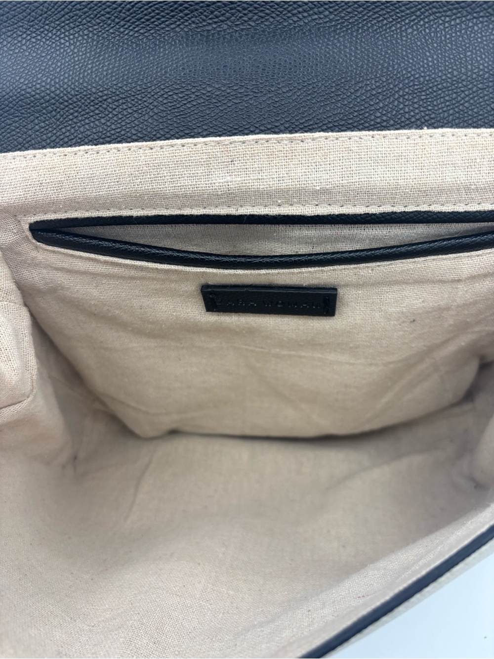 Zara Classic Top-Handle Satchel - Black & Cream (missing crossbody strap) - Picture 8 of 15